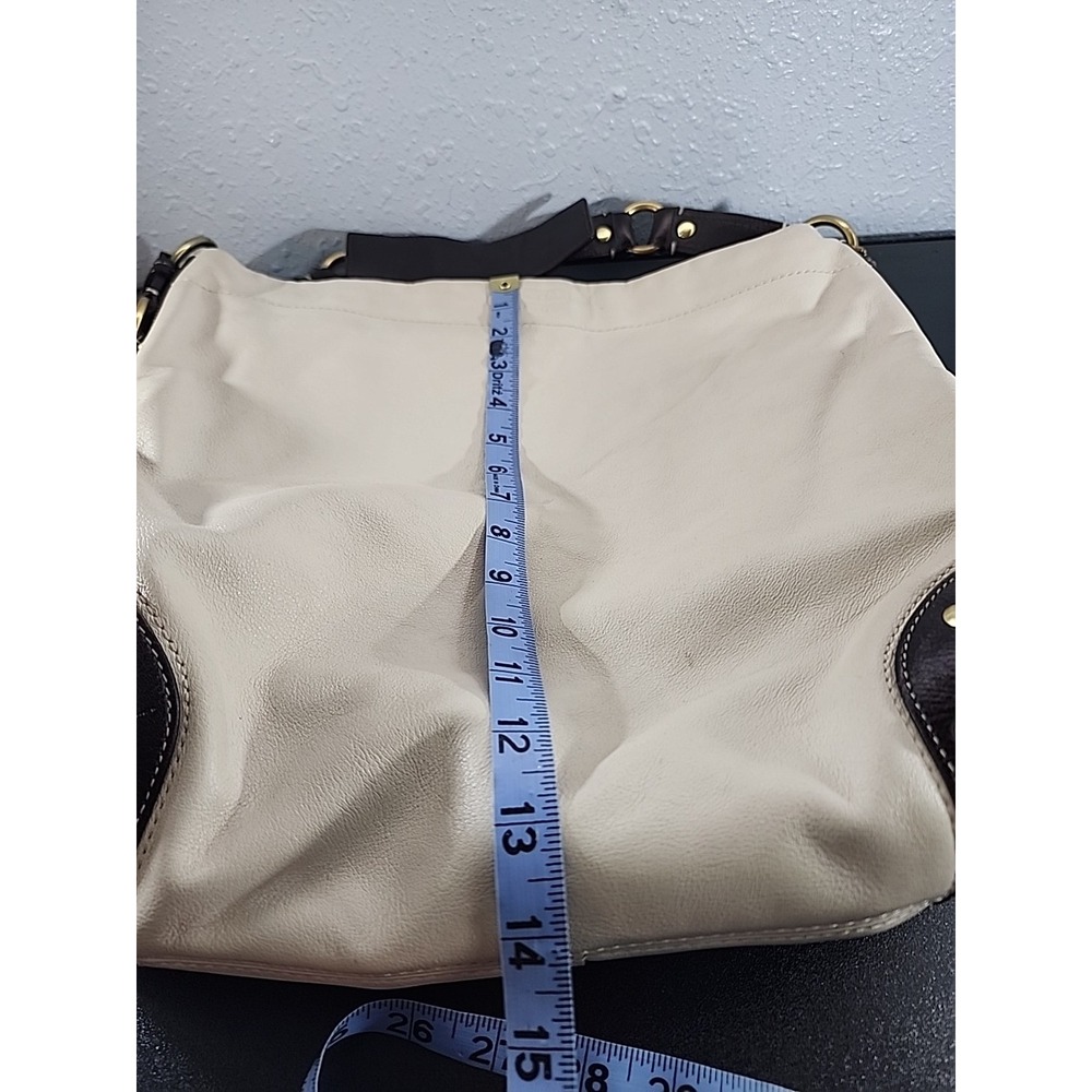 COACH‎ VINTAGE beige cream white leather handbag purse Vintage - Picture 10 of 11